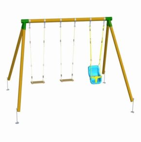 Misaladejuegos Columpio Masgames Etnia triple con asiento de bebé MA700025