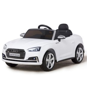 Misaladejuegos Coche eléctrico Audi S5 blanco con radio control HL258