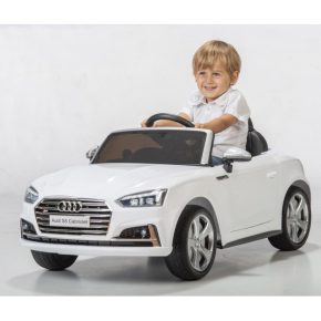 Misaladejuegos Coche eléctrico Audi S5 blanco con radio control HL258 - Imagen 7