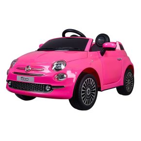 Misaladejuegos Coche eléctrico Fiat 500 rosa con radio control PT701