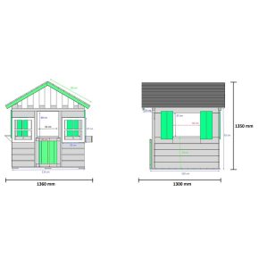 Misaladejuegos Casita infantil de madera Masgames Lollipop verde MA800523 - Imagen 5