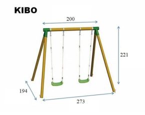 Misaladejuegos Columpio Doble Masgames Kibo Asiento Bebe MA700036 - Imagen 2