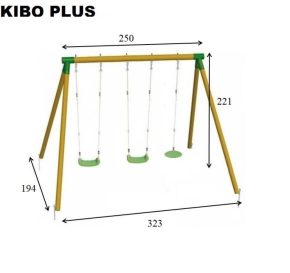 Misaladejuegos Columpio Triple Masgames Kibo Plus MA700028 - Imagen 2
