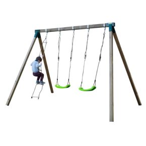 Misaladejuegos Columpio De Madera Cuadrada Masgames Yua MA700057 - Imagen 2