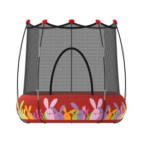 Misaladejuegos Trampolín Kohala 2 en 1 Parque de Juegos y Cama Elástica Rojo PL0080