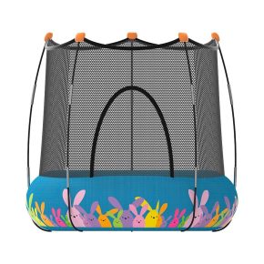 Misaladejuegos Trampolín Kohala 2 en 1 Parque de Juegos y Cama Elástica Azul PL0081