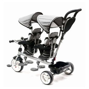 Misaladejuegos Triciclo Gemelar Qplay Gris T802 - Imagen 2