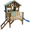 Misaladejuegos Casita infantil elevada de madera Masgames Lollipop azul con tobogán MA800535