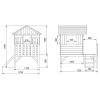 Misaladejuegos Casita infantil elevada de madera Masgames Lollipop azul con tobogán MA800535 - Imagen 3