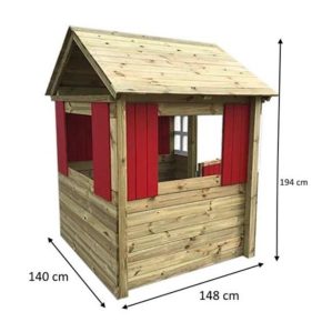 Misaladejuegos Casita infantil de madera Masgames Fresita XL MA800550 - Imagen 2