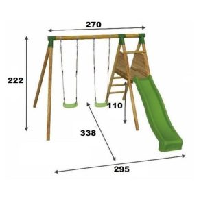 Misaladejuegos Parque infantil Masgames Mauna Loa con balancín MA700024 - Imagen 3