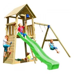 Misaladejuegos Parque infantil Masgames Belvedere L con Columpio Individual MA811411