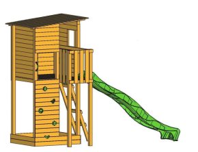 Misaladejuegos Parque infantil Masgames Taga L con pared de escalada MA700360 - Imagen 2