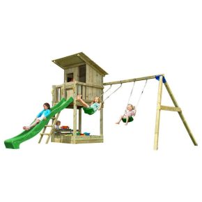 Misaladejuegos Parque infantil Masgames Beach Hut L con Columpio Doble MA811301