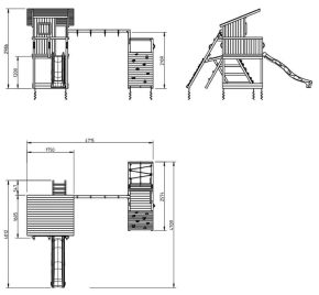 Misaladejuegos Parque infantil Masgames Beach Hut L con Challenger MA812301 - Imagen 3