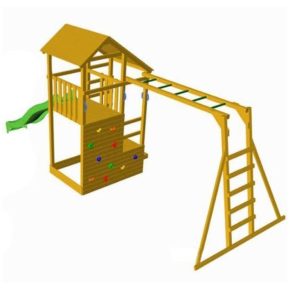 Misaladejuegos Parque infantil Masgames Teide XL con escalera de mono MA700102