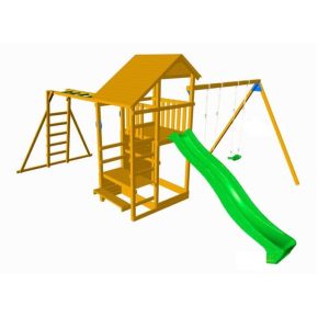 Misaladejuegos Parque infantil Masgames Teide XL con escalera de mono y columpio doble MA700103 - Imagen 2
