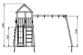 Misaladejuegos Parque infantil Masgames Belvedere XL con Columpio Individual MA802411 - Imagen 2
