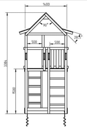 Misaladejuegos Parque infantil Masgames Pagoda XL con Columpio Doble MA821601 - Imagen 4