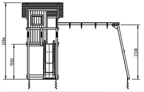 Misaladejuegos Parque infantil Masgames Beach Hut XL con Columpio Doble MA821301 - Imagen 2