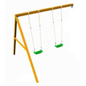 Misaladejuegos Columpio Doble apoyado para Parque Infantil 1,50 alt Masgames MA700151
