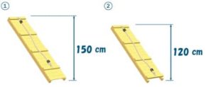 Misaladejuegos Rampa de escalada XL 1,5 metros para parque infantil Masgames MA804201 - Imagen 2