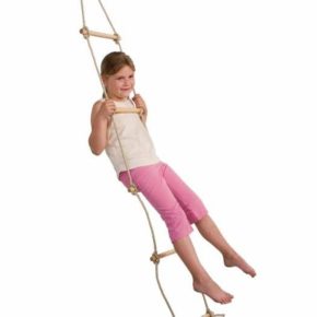 Misaladejuegos Escalera de cuerda corta con 1 anclaje para parque infantil MA32430