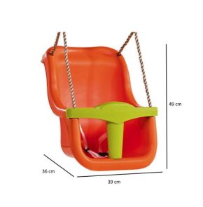 Misaladejuegos Asiento de bebé premium naranja para columpio MA400307 - Imagen 2