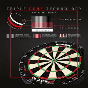 Misaladejuegos Diana Winmau Blade 6 Triple Core Dartboard 3032. - Imagen 3