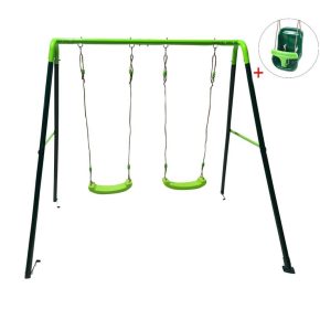 Misaladejuegos Columpio metálico doble Masgames Olea + Asiento de bebé MA400202B