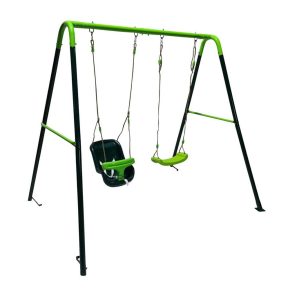 Misaladejuegos Columpio metálico doble Masgames Olea + Asiento de bebé MA400202B - Imagen 3