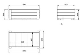 Misaladejuegos Mesa de cultivo Masgames Fortis L sin patas MA600701 - Imagen 3
