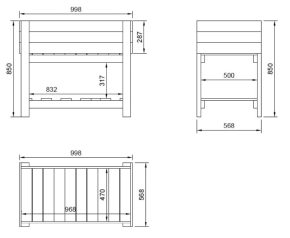 Misaladejuegos Mesa de cultivo Masgames Fortis L con patas MA600702 - Imagen 3