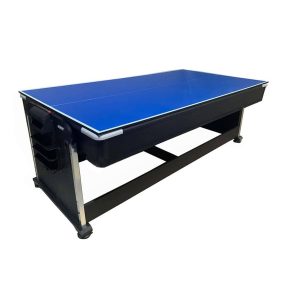 Misaladejuegos Multijuego giratorio 4 en 1 Azul - (Billar, Air Hockey - Ping-Pong, Mesa comedor) 02768 - Imagen 3