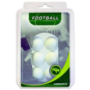Misaladejuegos Pack 6 Bolas Futbolin Blanca Blister 20gr 35.5mm 62106