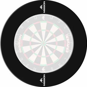 Misaladejuegos Dartboard Surrounds Negro Logo Mission Darts Negro SU051 - Imagen 2