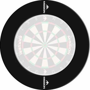 Misaladejuegos Dartboard Surrounds Negro Logo Mission Darts Negro SU051 - Imagen 3