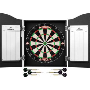 Misaladejuegos Lote Armario + Diana + 6 Dardos Home Darts Centre Mission Darts CAB508