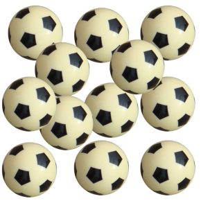 Misaladejuegos Bola futbolin Balon Resina Color Blanco Brillo 33g 33mm 12 unidades