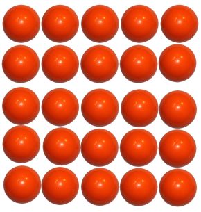 Misaladejuegos Bola futbolin resina color naranja brillo 35g 34mm 25 unidades