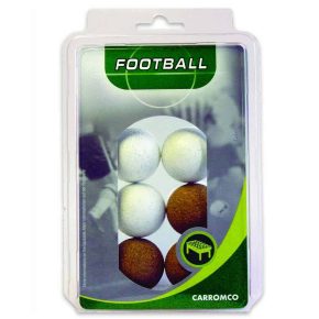Misaladejuegos Pack 6 Bolas Futbolin 3 Corcho Natural + 3 Corcho Blanco 62306