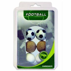Misaladejuegos Pack 6 Bolas Futbolin 2 Blanca + 2 Balón + 2 Corcho 62606