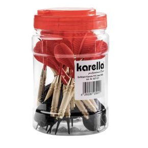 Misaladejuegos Pack de 24 Dardos Cuerpo Laton Karella Punta Plástico Completos 8271.01