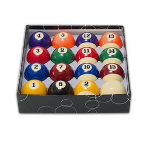 Misaladejuegos Juego bolas económicas numeradas 50.2mm blanca 47.6mm 11102