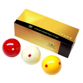 Misaladejuegos Juego Bolas Cyclop Carom Zeus Tornament TV Set 61.5mm Set 3 Bolas