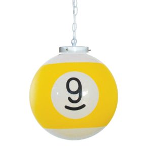 Misaladejuegos Lámpara bola 9 de billar con cadena 75025009