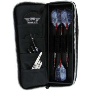 Misaladejuegos Funda Dardos Bulls Half  Pak Black Carbon Style BU-66330C - Imagen 2