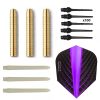 Misaladejuegos Pack Juego Dardos Eco Brass 2ba Purple + 100 puntas
