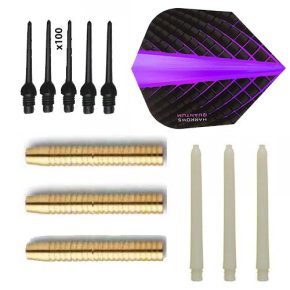 Misaladejuegos Pack Juego Dardos Eco Brass 2ba Purple + 100 puntas - Imagen 3