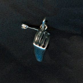 Misaladejuegos Colgante mano con dardo plata - Imagen 2